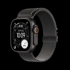 Apple Watch Ultra 3 49mm BlackTitanium Case+Black Titanium Milanese Loop MF1N4 S/M