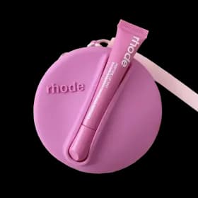 Rhode ROUND torbica with lipstick Roza