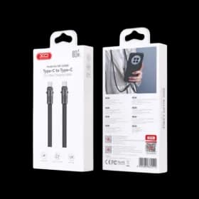 USB kabal XO NBQ288B Type C - Type C 60W Lanyard-uzica Black