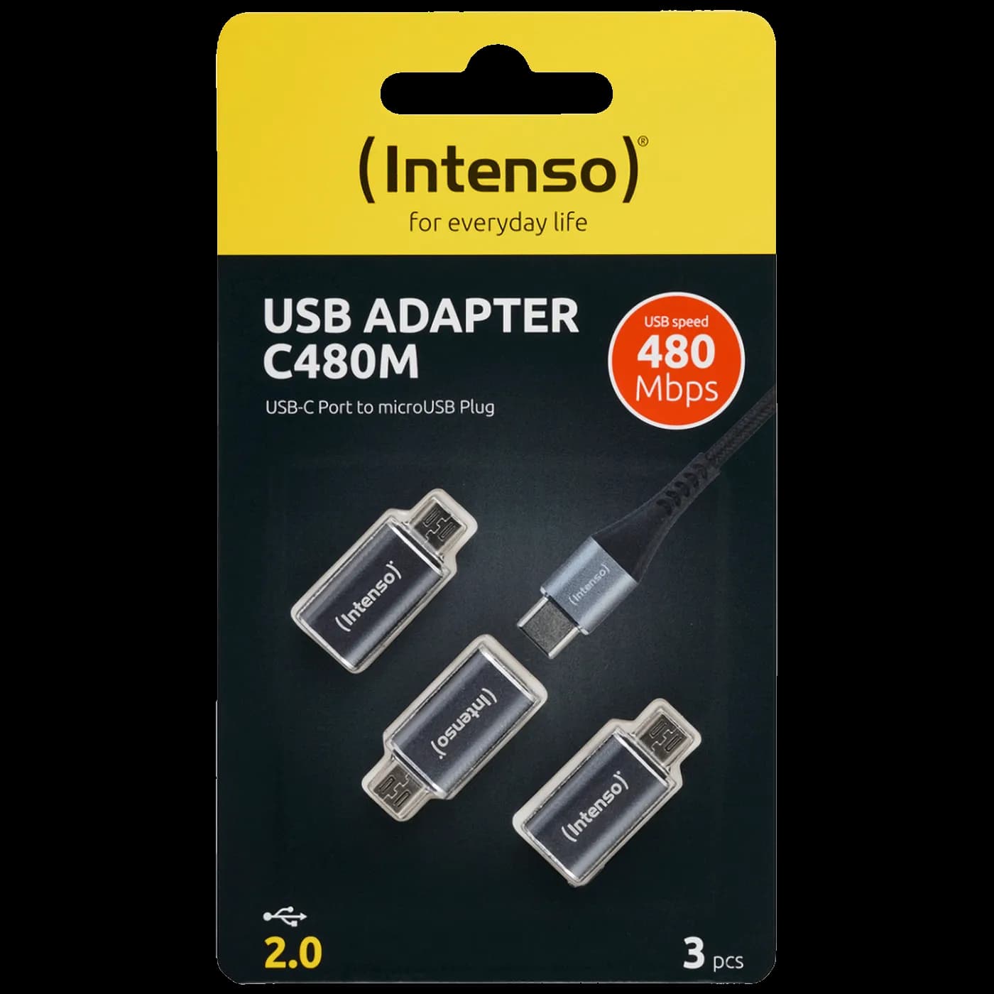 (Intenso) Adapter USB C na micro USB, 3 kom. pakiranje